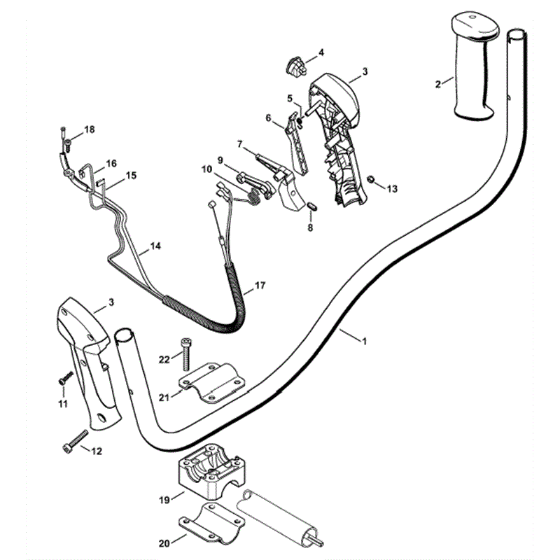 Stihl FS 70 Brushcutter  (FS70RC) Parts Diagram, Bike Handle