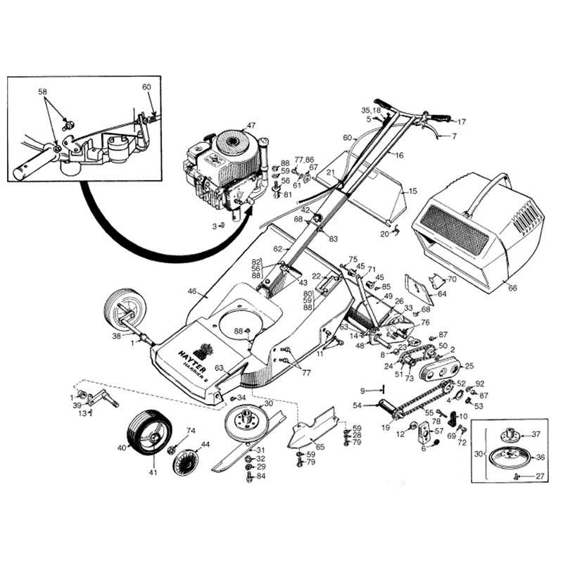 Hayter Harrier 2-19 (083) Lawnmower (083/54026-083/99999 ) Parts Diagram, PSEI642 Mainframe Assembly