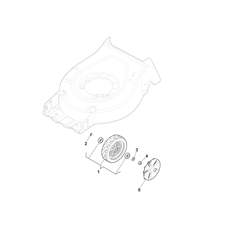 Mountfield HP42  Petrol Rotary Mower (2L0431048-M19 [2019-2023]) Parts Diagram, Wheel and Hub Cap