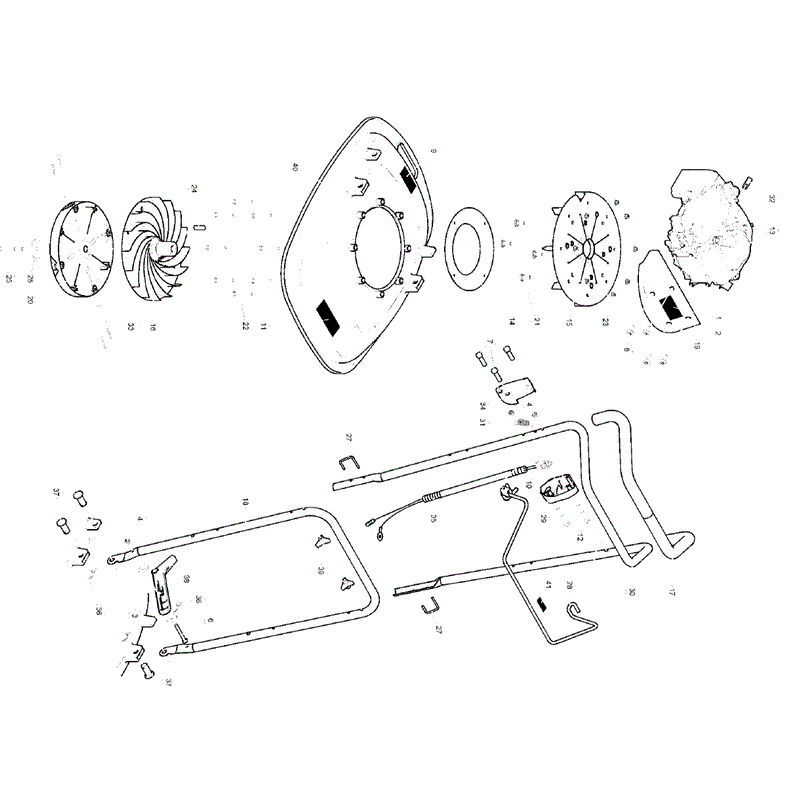 Hayter XR44 Hover Lawnmower (184E280000001-184E310999999) Parts Diagram, Page 1