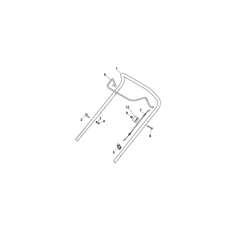 Mountfield HP45 Petrol Rotary Mower (2L0481048-AMZ] [2020-2022]) Parts Diagram, Handle, Upper Part