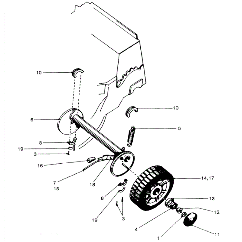 Hayter Hunter 46 (320007037-320099999) Parts Diagram, Rear Axle Assembly