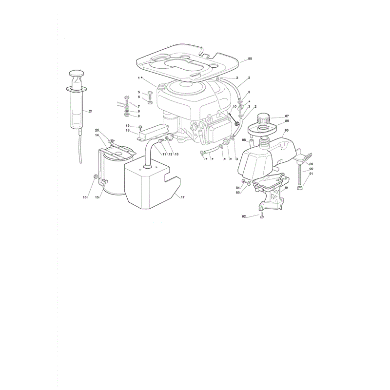 Castel / Twincut / Lawnking 12.5-72 (2009) Parts Diagram, Motor B&S