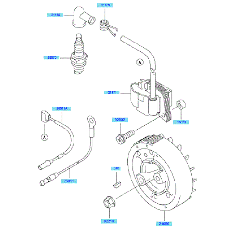 Kawasaki KBH26A (HAO26F-AS50) Parts Diagram, Electric Equipment
