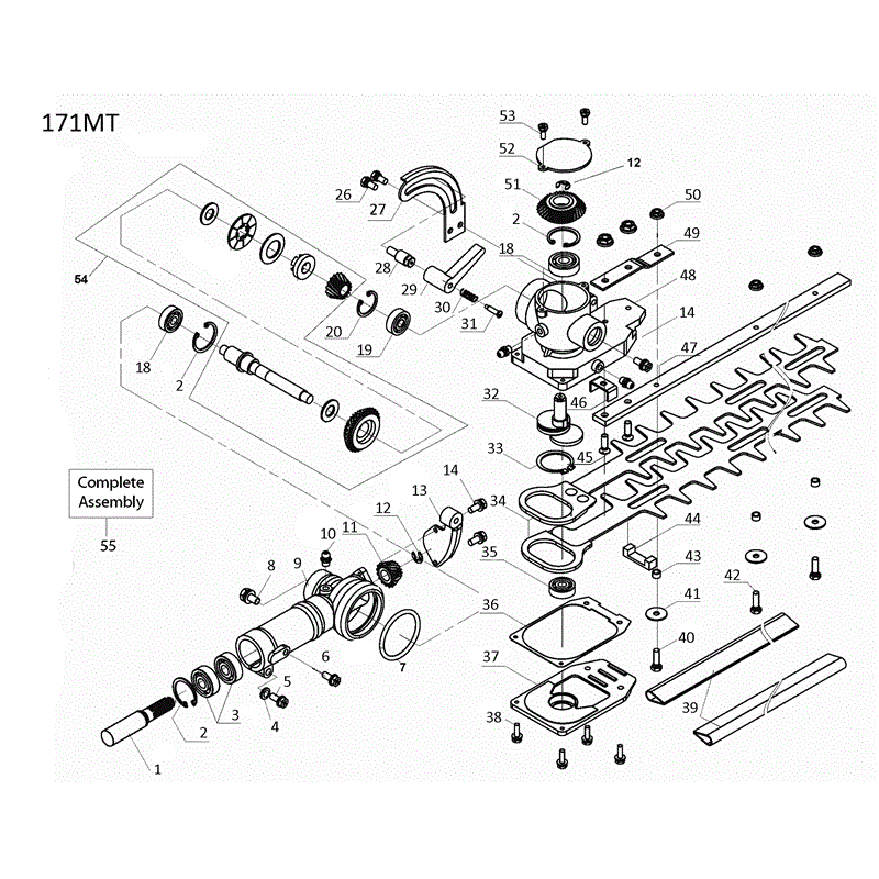 Mitox 271-MT (271-MT) Parts Diagram, Hedgetrimmer Assembly
