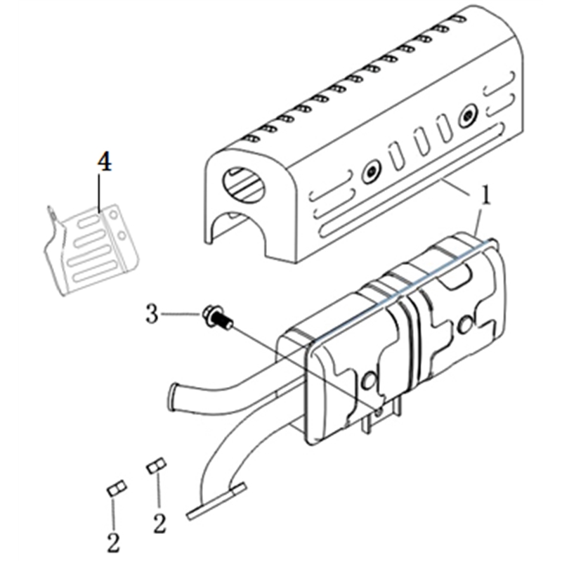 Bertolini 195 (K800 H - SN TA32) (195 (K800 H - SN TA32)) Parts Diagram, Muffler