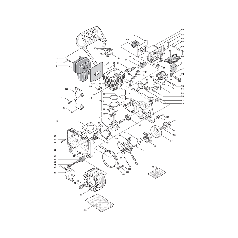 Mountfield MC 5020 (224220003-M08 [2009]) Parts Diagram, Engine