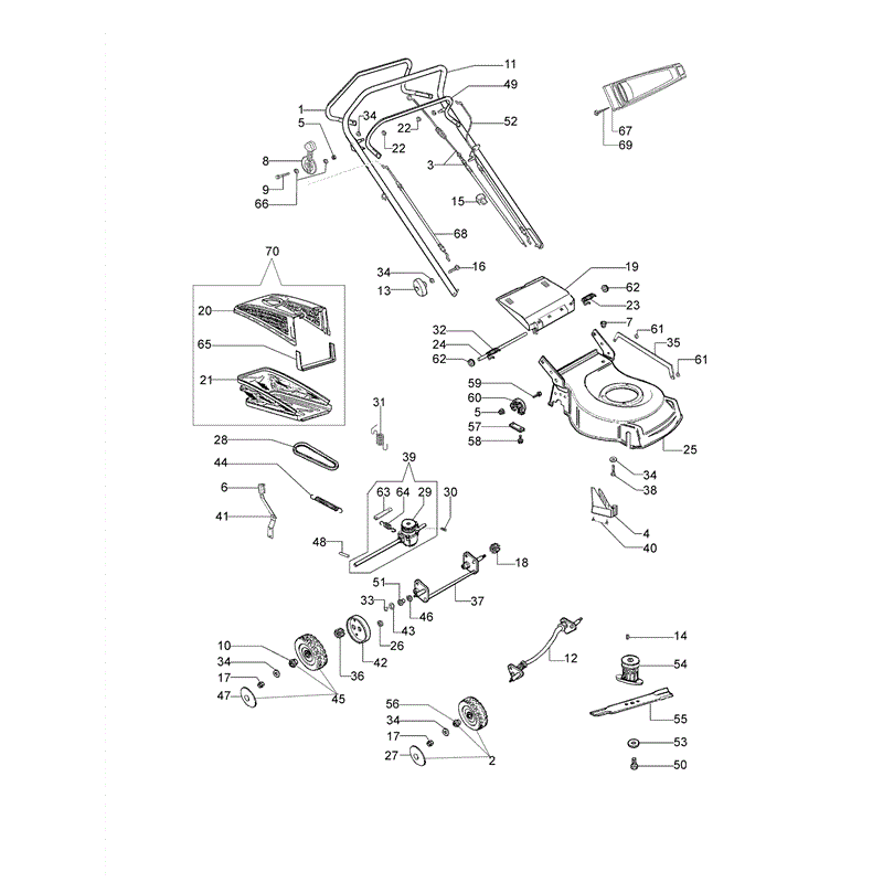 Efco LR 44 TB B&S Lawnmower (Up to May 2007) Parts Diagram, Page 1