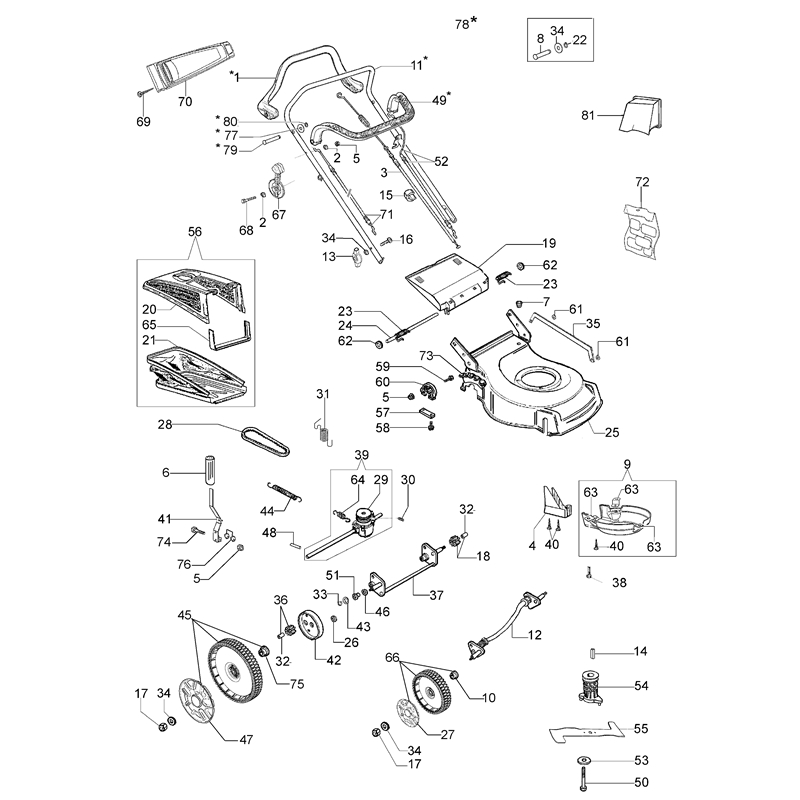 Oleo-Mac G 48 TK ALLROAD (K500) (G 48 TK ALLROAD (K500)) Parts Diagram, Illustrated parts list