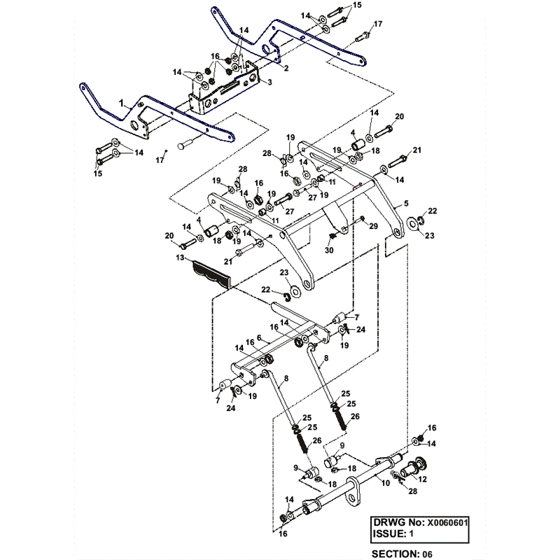 Westwood 2007 W Series Lawn Tractors (2007) Parts Diagram, Deck Tension Assembly