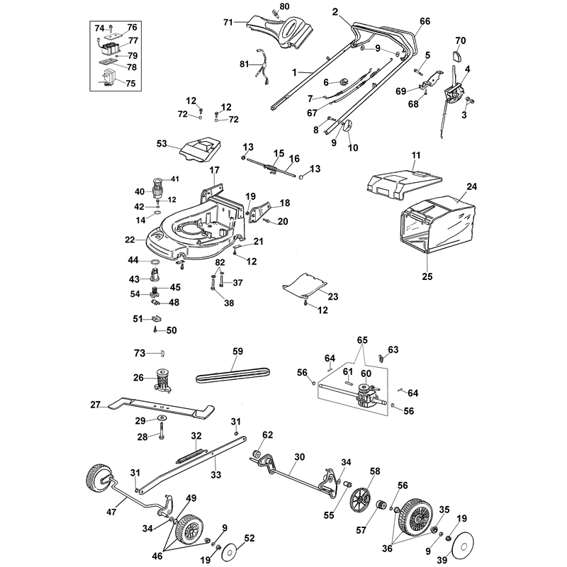 Oleo-Mac MAX 48 TBXE (MAX 48 TBXE) Parts Diagram, Complete illustrated parts list