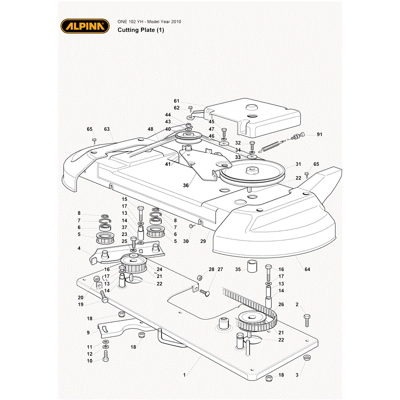 Alpina  One 102YH (2010) Parts Diagram, Page 9