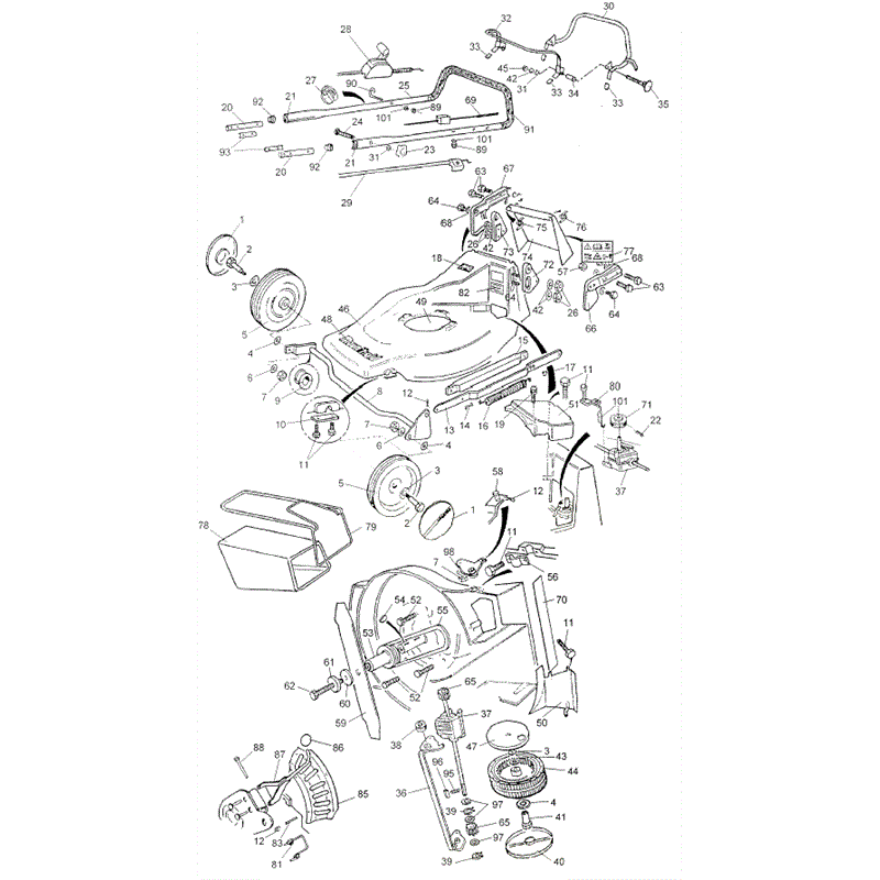 Mountfield Monarch (MP84325) Parts Diagram, Page 1
