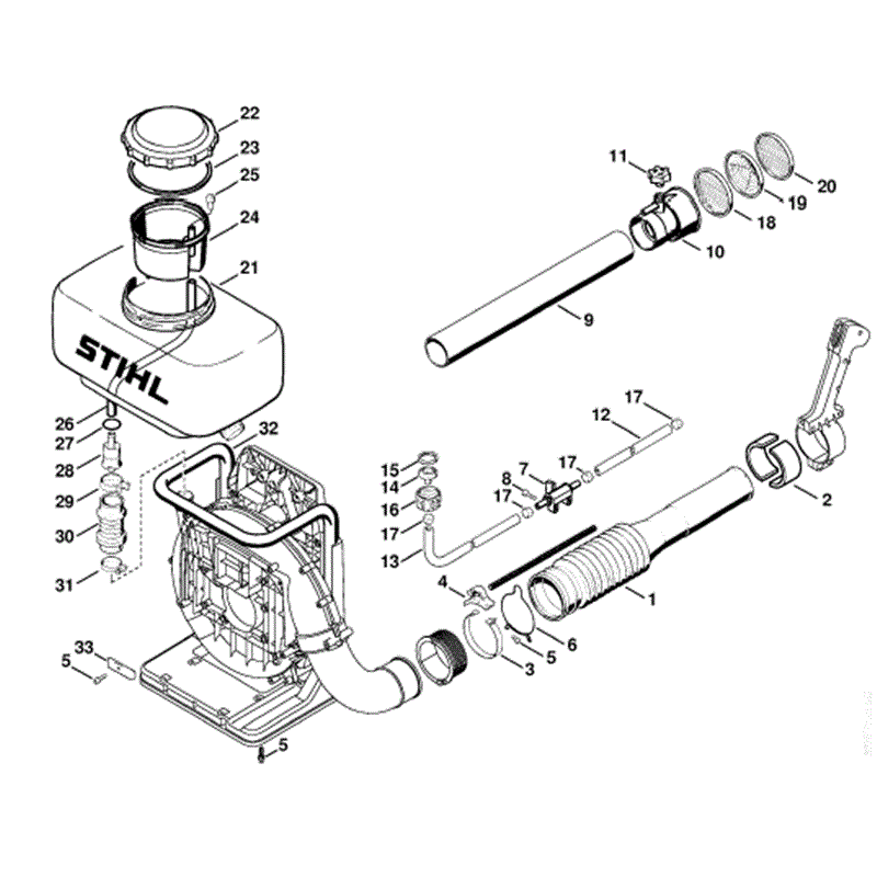 Stihl BR 380 Backpack Blower (BR 380) Parts Diagram, Conversion kit BRSR