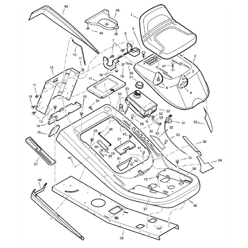 Hayter 10/30 (134E290000001 onwards) Parts Diagram, Chassis & Hood