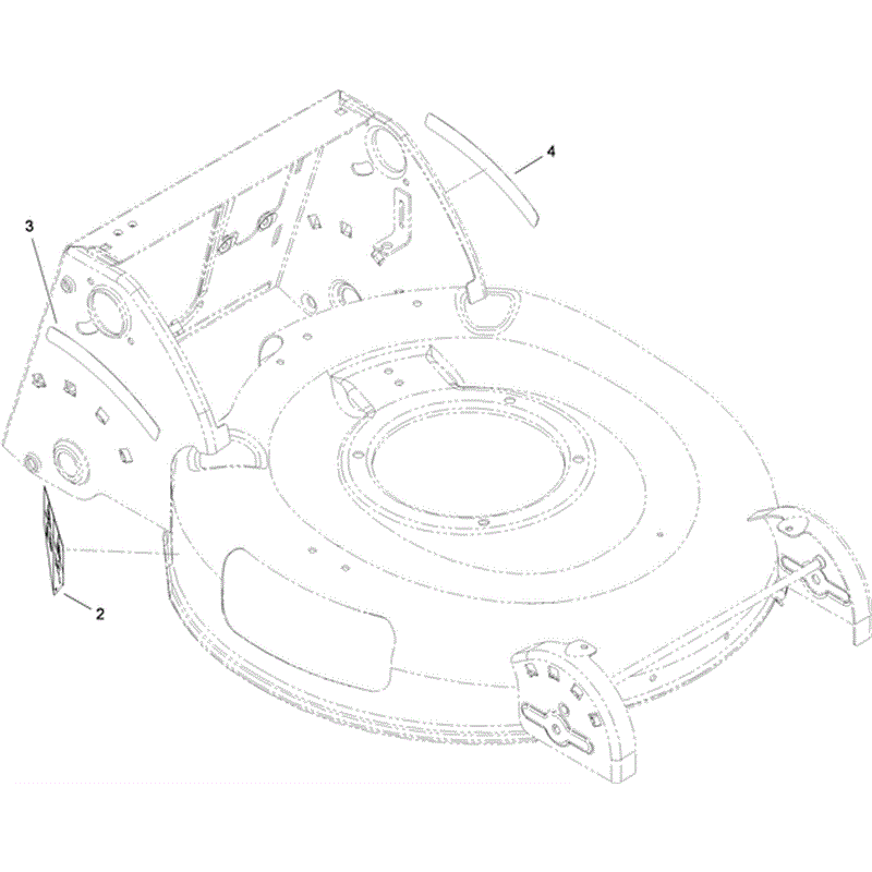 Hayter R53 Recycling Lawnmower (448F315000001 - 448F315999999) Parts Diagram, Bag Assembly Deck Baffle Assembly No. 117-4113