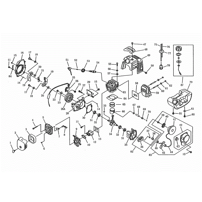 Mitox 265LRH (265LRH) Parts Diagram, Engine