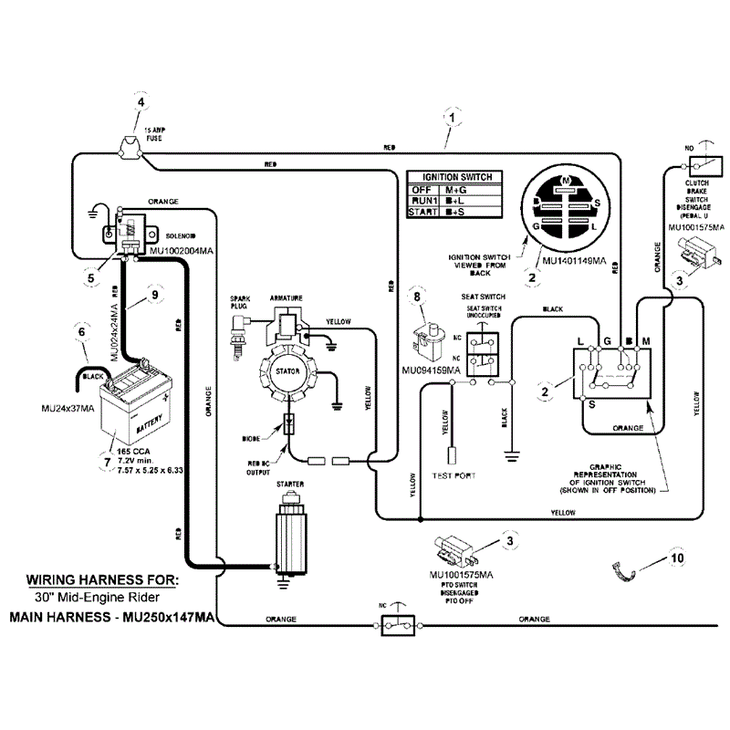 Hayter 10/30 (134E290000001 onwards) Parts Diagram, Electrical System