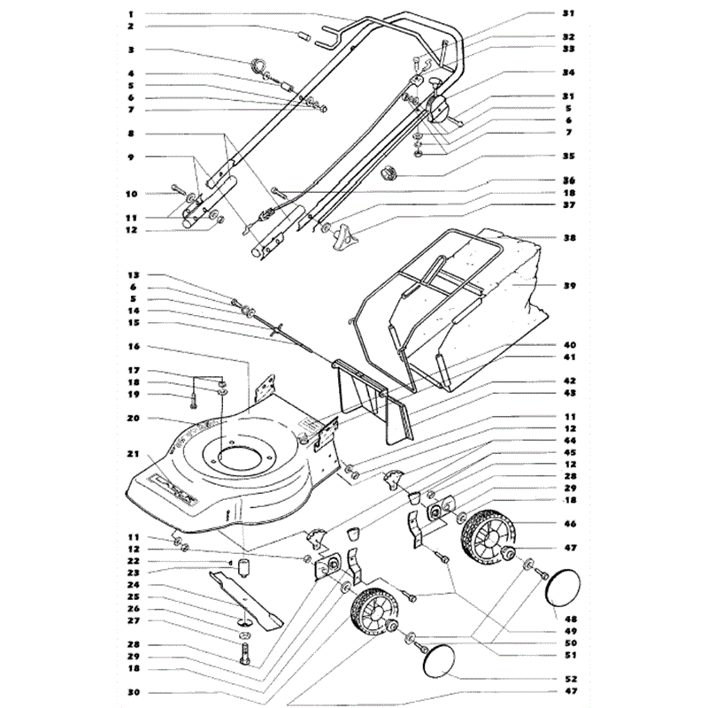 Mountfield Optima-Omega (MPR10000-10003) Parts Diagram, Page 1