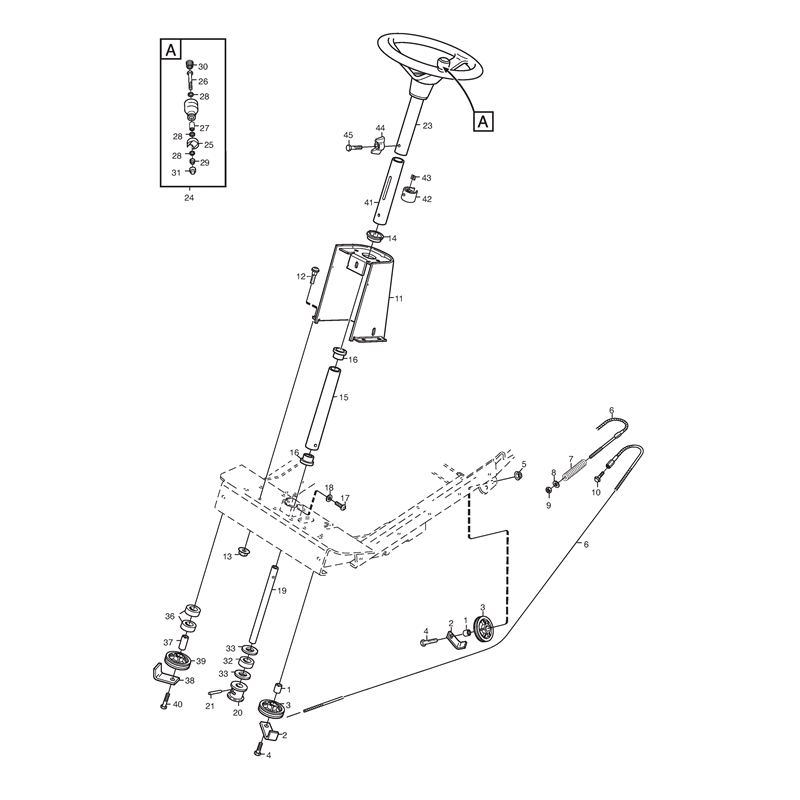 Stiga VILLA COMFORT (13-2723-35 [2005]) Parts Diagram, De Luxe Steering_0