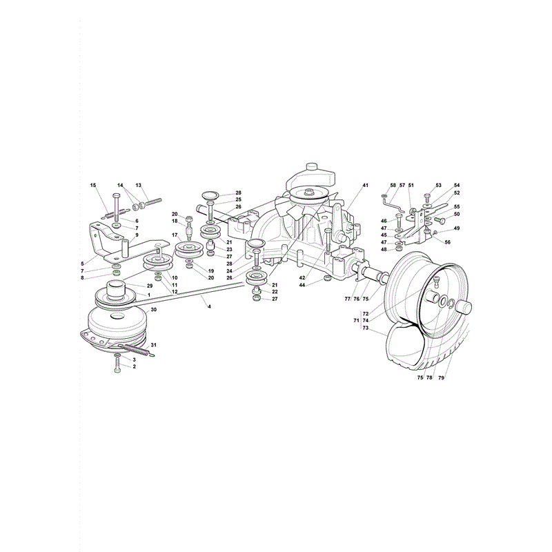 Castel / Twincut / Lawnking XT200HD (2010) Parts Diagram, Tranmission