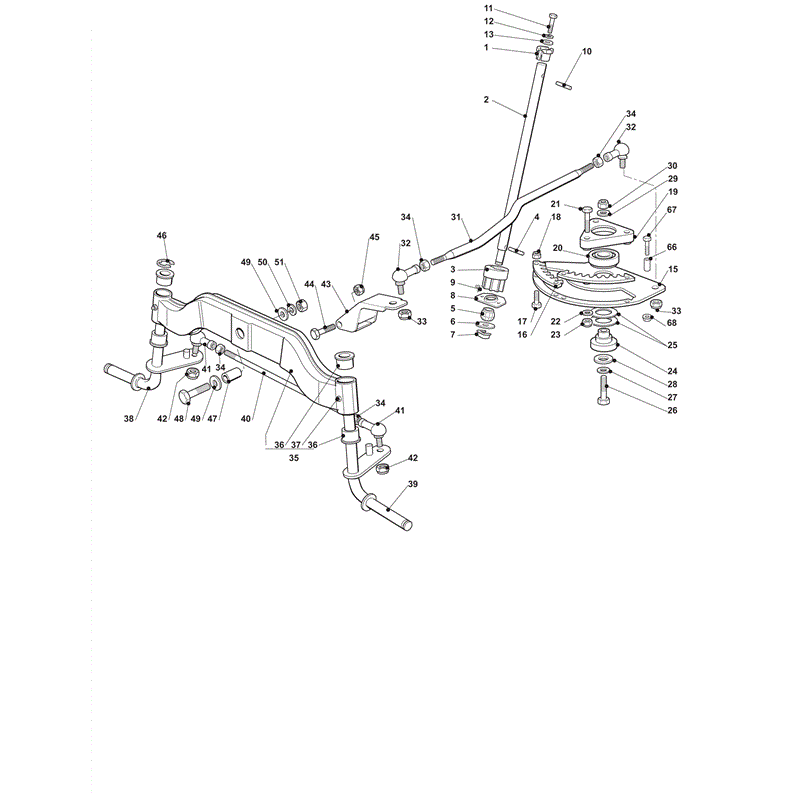 Castel / Twincut / Lawnking XT190HD (2012) Parts Diagram, Steering 