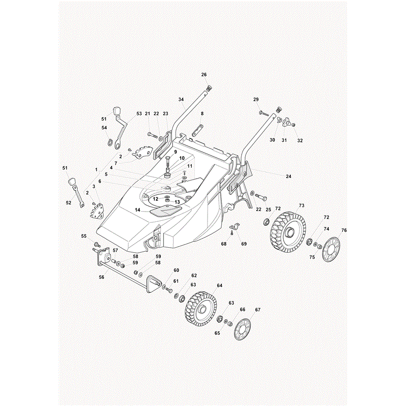 Castel / Twincut / Lawnking XP50B (2010) Parts Diagram, Chassis