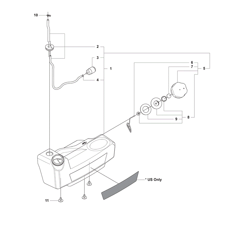 Husqvarna 180BF Back Pack Blower  (2008) Parts Diagram, Page 8