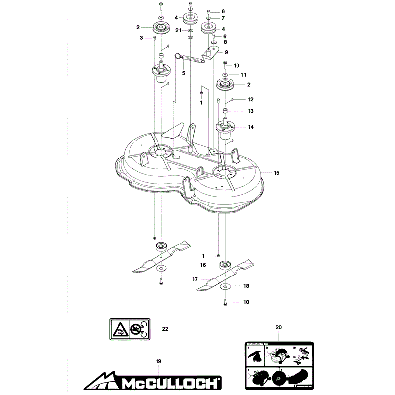 McCulloch M105-85F (2014) Parts Diagram, Page 1
