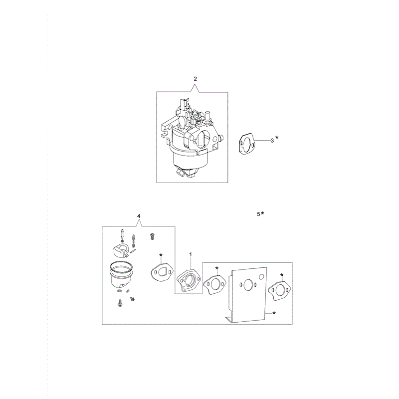 Efco LR 53 PK (650) Emak Engine Lawnmower (LR 53 PK (650)) Parts Diagram, Carburettor