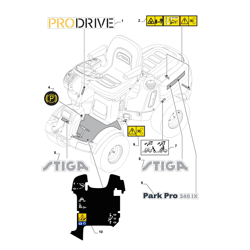 Stiga PARK PRO 340 IX (13-6451-11 [2016-2020]) Parts Diagram, Labels_0