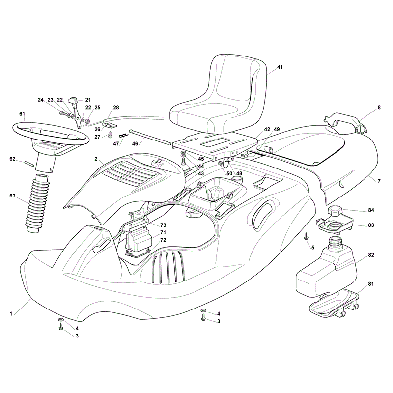 Mountfield 725V-M Ride-on (2010) Parts Diagram, Page 2
