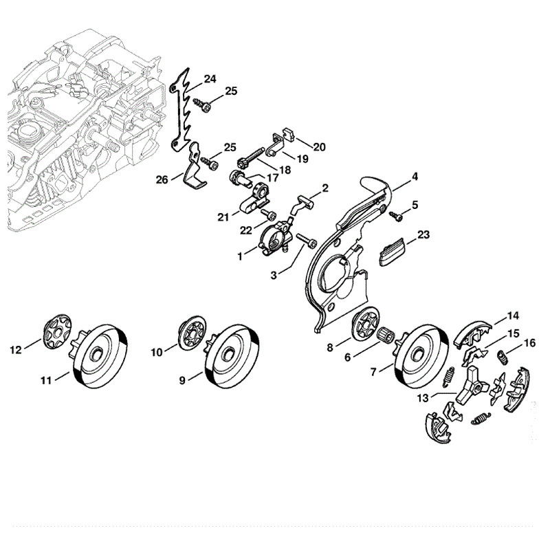 Stihl MS 192 Chainsaw (MS192TC) Parts Diagram, Oil Pump
