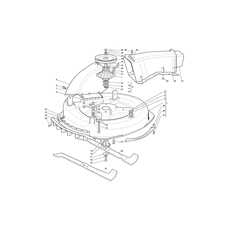Mountfield 2800SH Ride-on (2T0210383-M10 [2011-2013]) Parts Diagram, Cutting Plate