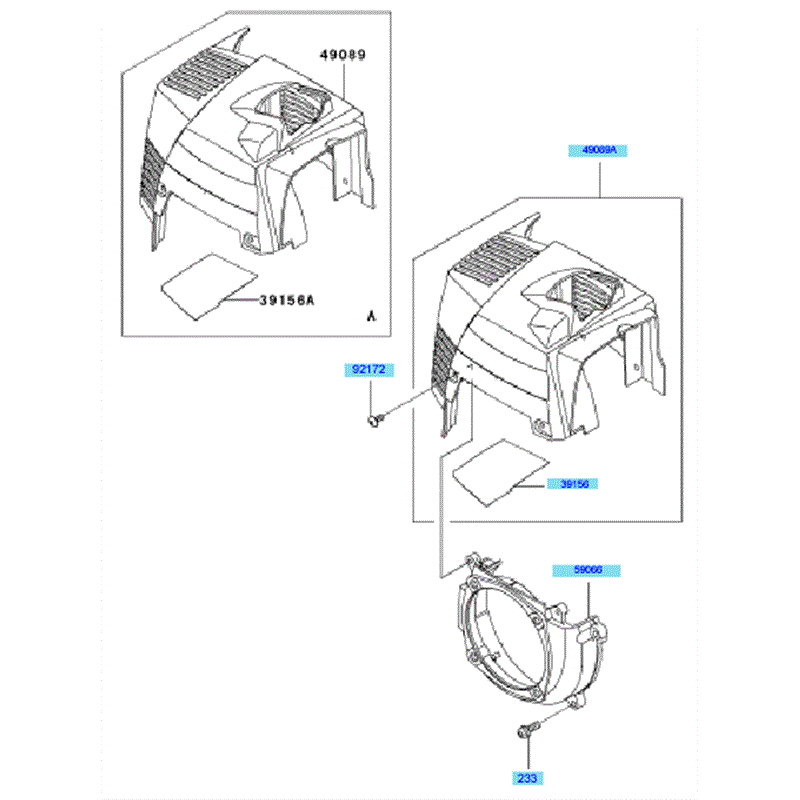 Kawasaki KBL35A (HA035A-BS50) Parts Diagram, Cooling Equipment