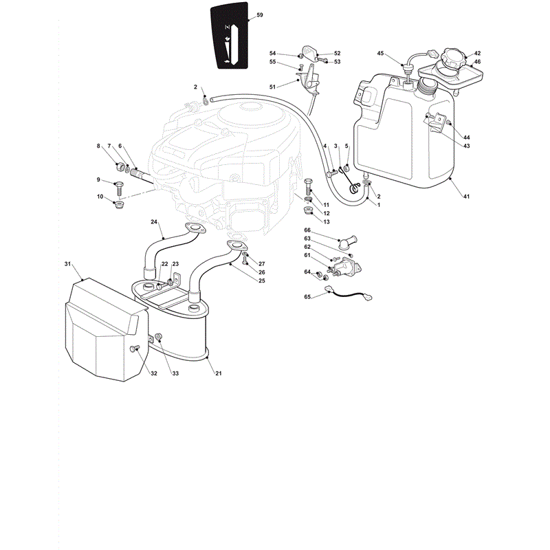 Castel / Twincut / Lawnking XHX240 (2012) Parts Diagram, Engine B&S 20, 22, 24 HP