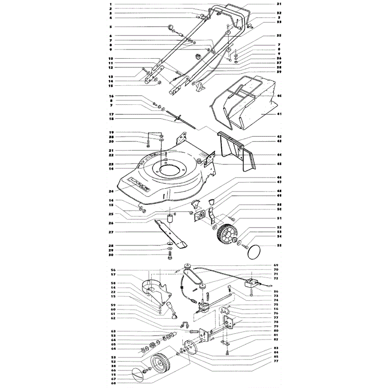 Mountfield Optima-Omega (MPR10001-2) Parts Diagram, Page 1