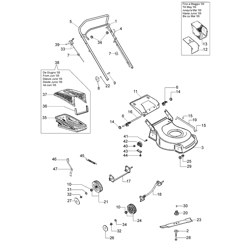 Oleo-Mac G 44 PBXC (G 44 PBXC) Parts Diagram, Illustrated parts list
