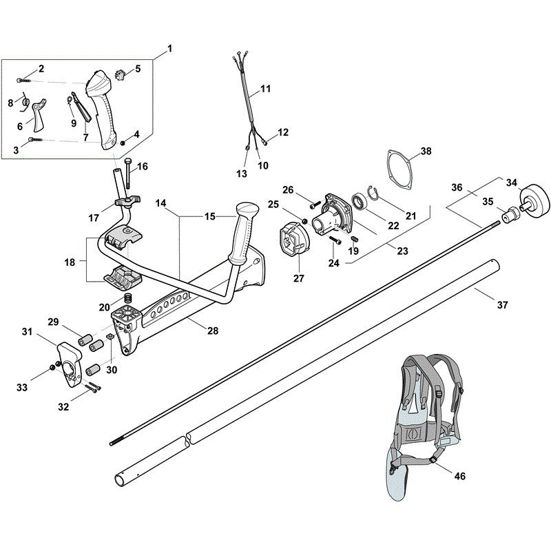 Mountfield MB 4302 Petrol Brushcutter [281621003/MO9] (2010) Parts Diagram, Page 2