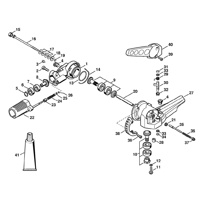 Stihl HL 100 Long Reach Hedgetrimmer (HL100) Parts Diagram, HL 100 0-135 Angle Drive