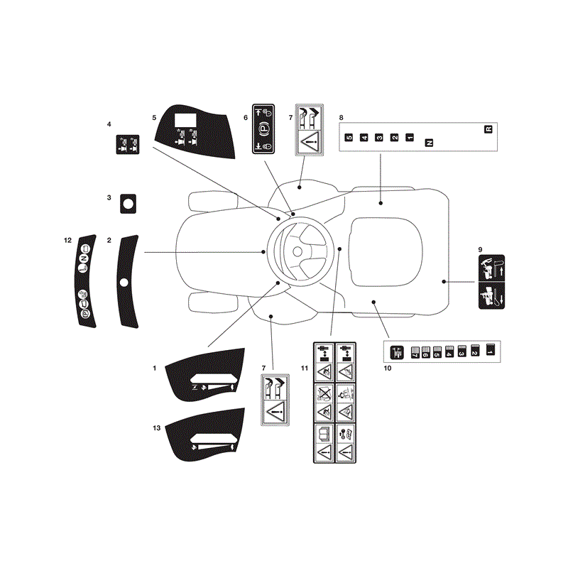 Mountfield T35M (Series 7500-WM14 OHV) (2010) Parts Diagram, Page 13