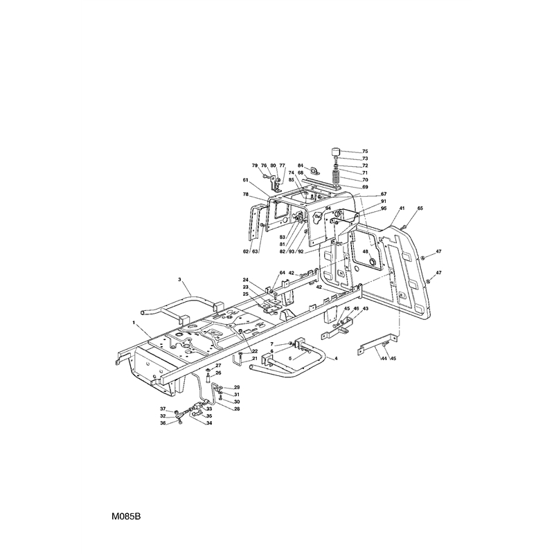 Mountfield 1436M Lawn Tractor (13-2651-14 [2004]) Parts Diagram, Chassis
