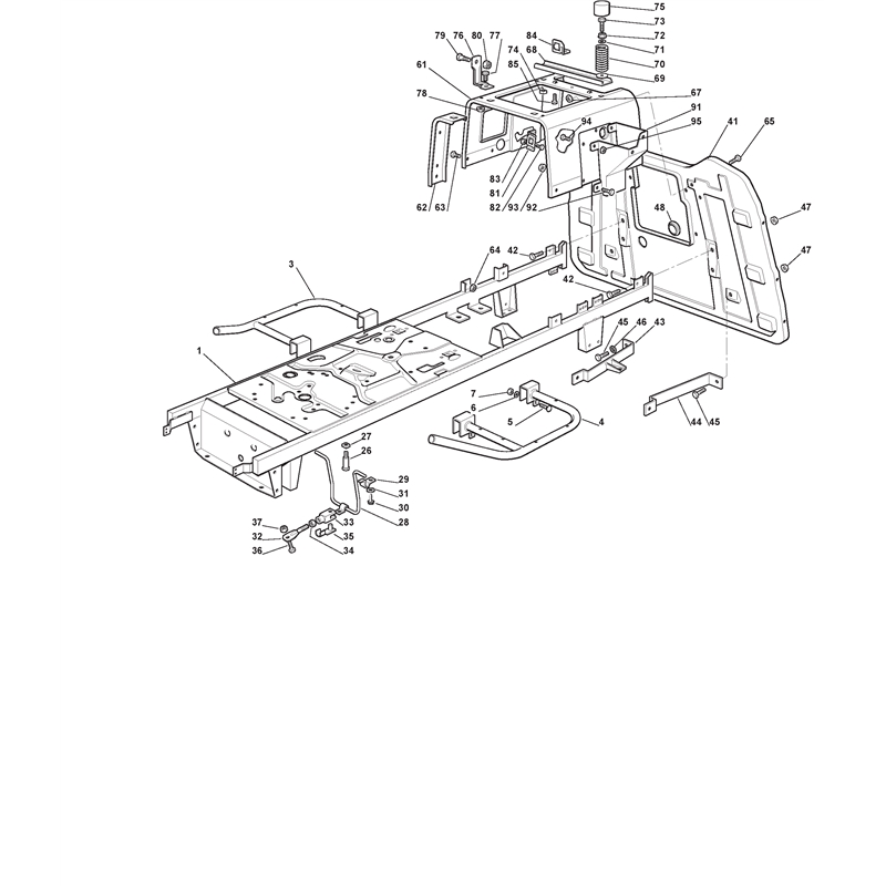Mountfield 1436M Lawn Tractor (299951333-MOU [2002-2005]) Parts Diagram, Frame