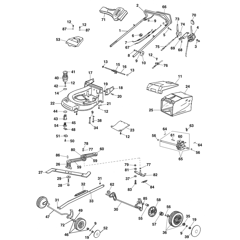 Oleo-Mac MAX 48 VBX (MAX 48 VBX) Parts Diagram, Complete illustrated parts list