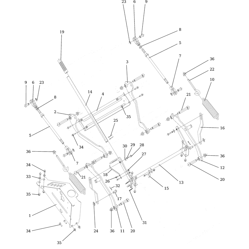 Oleo-Mac CHEYENNE (B&S) 110 4x4 Cat. 2015 (CHEYENNE (B&S) 110 4x4 Cat. 2015) Parts Diagram, Mowing control