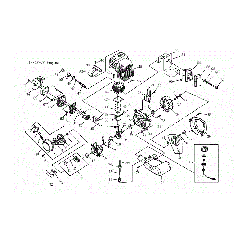 Mitox 251C (251C) Parts Diagram, Engine