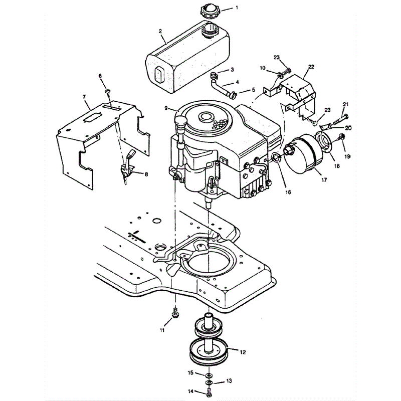 Hayter 12/30 (143P001001-143P099999) Parts Diagram, Engine Mount