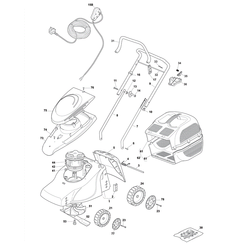 Mountfield EL350 (2008) Parts Diagram, Page 1