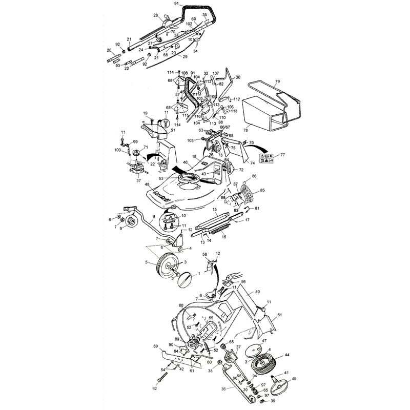 Mountfield Monarch (MP86503) Parts Diagram, Page 1
