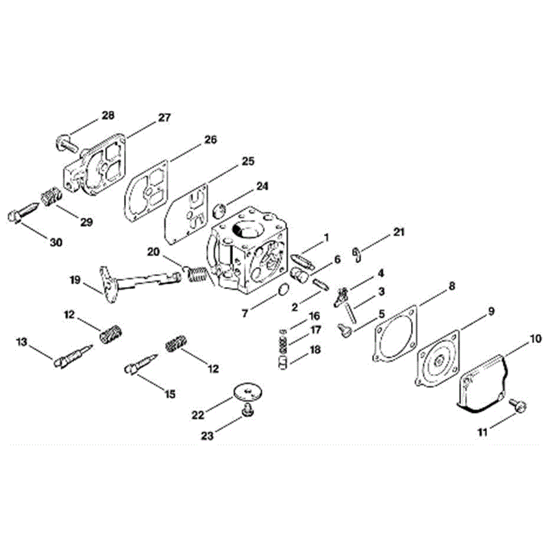 Stihl 009 Chainsaw (009) Parts Diagram, F_-Carburetor C1S#S1B